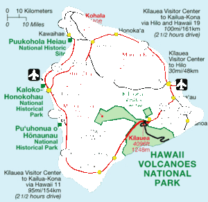 National parks, mountains and cities on the island