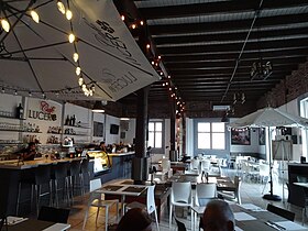 Interior of International food Cafe Lucero restaurant