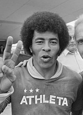 Photographie montrant le brésilien Jairzinho.