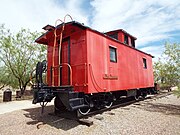 The Jake Jacobson Caboose in the Rail and Copper Park