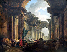 La Grande Galerie in rovina, immaginata da Hubert Robert (1796)