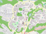 Artikel: SCAFT bearbetning av karta från openstreetmap för att illustrera stadsplaneringen, även bilder (synliga på commons) på husen är inlagda på kartan.