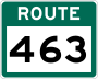 Route 463 marker