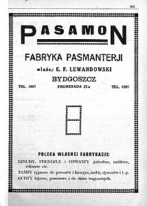 Pasamon advertising, 1929