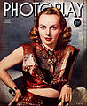 Photo of Carole Lombard from the cover of January 1940 Photoplay.