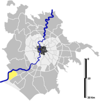 Position of the zona within the city