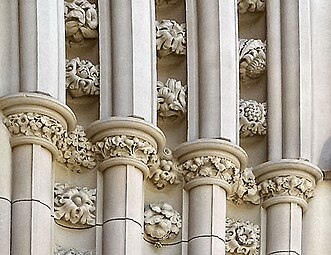 Carvings around the transept portal include Australian flora