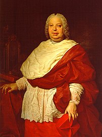 Portrait du cardinal Silvio Valenti-Gonzaga, vers 1740, huile sur toile, 128 × 98 cm, Rome, pinacothèque du Capitole.