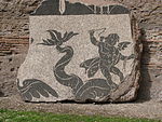 Détail d'une mosaïque des thermes.