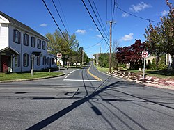 Hanoverville Road in Hanoverville in May 2020