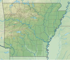 Map showing the location of Hot Springs National Park