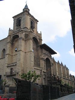 The main church in Viana, Navarra