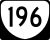State Route 196 marker