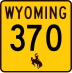 Wyoming Highway 370 marker