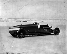 La White Triplex lors du record du monde du 23 avril 1928 à Daytona Beach;