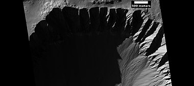 Gullies in Gasa Crater, as seen by HiRISE