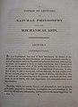 Title page to volume I of A Course of Lectures on Natural Philosophy and the Mechanical Arts (1807)