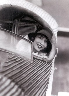 Ramona in the little flying machine 1929