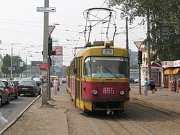 Tatra-T3SU № 695, маршрут № 26, вул. Шевченка