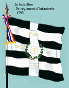 Drapeau du 2e bataillon du 3e régiment d'infanterie de ligne de 1793 à 1804