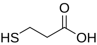 Strukturformel von 3-Mercaptopropionsäure