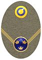 Hat badge (Mössmärke m/1946) for a second lieutenant in the army