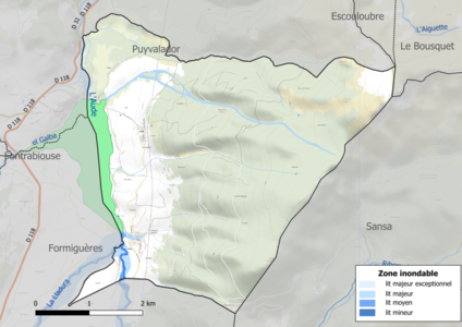 Carte des zones inondables.