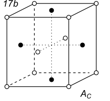 Black-white (antisymmetric) 3D Bravais Lattice number 17b (Orthorhombic system)