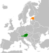 Location map for Austria and Estonia.