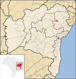 Localização de Nordestina na Bahia