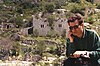 Benny Brunner in Lifta during filming of Al-Nakba: The Palestinian Catastrophe 1948