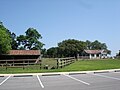 View from parking lot to one of the historical houses