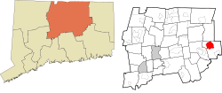 Storrs' location within the Capitol Planning Region and the state of Connecticut