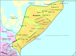 Census Bureau map of Brigantine, New Jersey