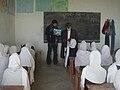 Sharing his journey in a school in Afghanistan