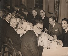 Conference at the Café Royal restaurant in 1947