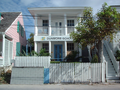 Dunmore School of Harbour Island, Bahamas, looking East from harbour shoreline