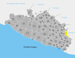 Alcozauca de Guerrero – Mappa