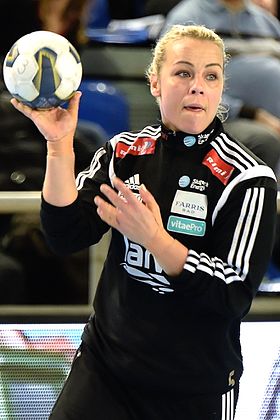 Le 15 novembre 2014, lors de la rencontre de Ligue des champions - Metz Handball / Larvik HK.