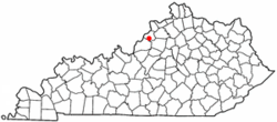 Location of Park Lake, Kentucky