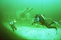 Kiss rebreather testing on HMCS Saskatchewan.