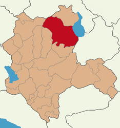 Map showing Cihanbeyli District in Konya Province