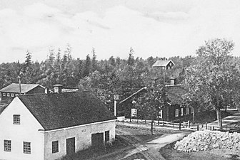 Bruksgatan i Länna, 1906.