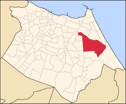 Mapa de Fortaleza com destaque para o bairro Edson Queiroz