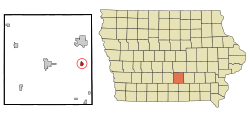 Location of Harvey, Iowa