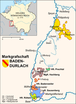 Location of Baden-Durlach