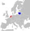 Location map for Lithuania and the Netherlands.