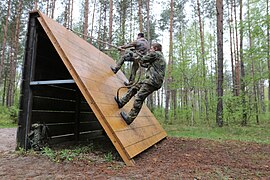 Німецькі танкісти долають смугу перешкод