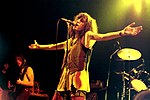 Smith performing with the Patti Smith Group, in West Germany, 1978.