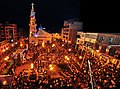 Misa en el parque de Piñas, en homenaje a la Virgen de la Merced